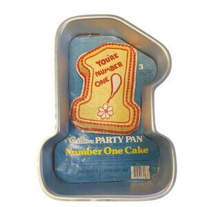 Wilton Number 1 Cake Pan With Decorating Instructions Aluminum For Baking & Deco